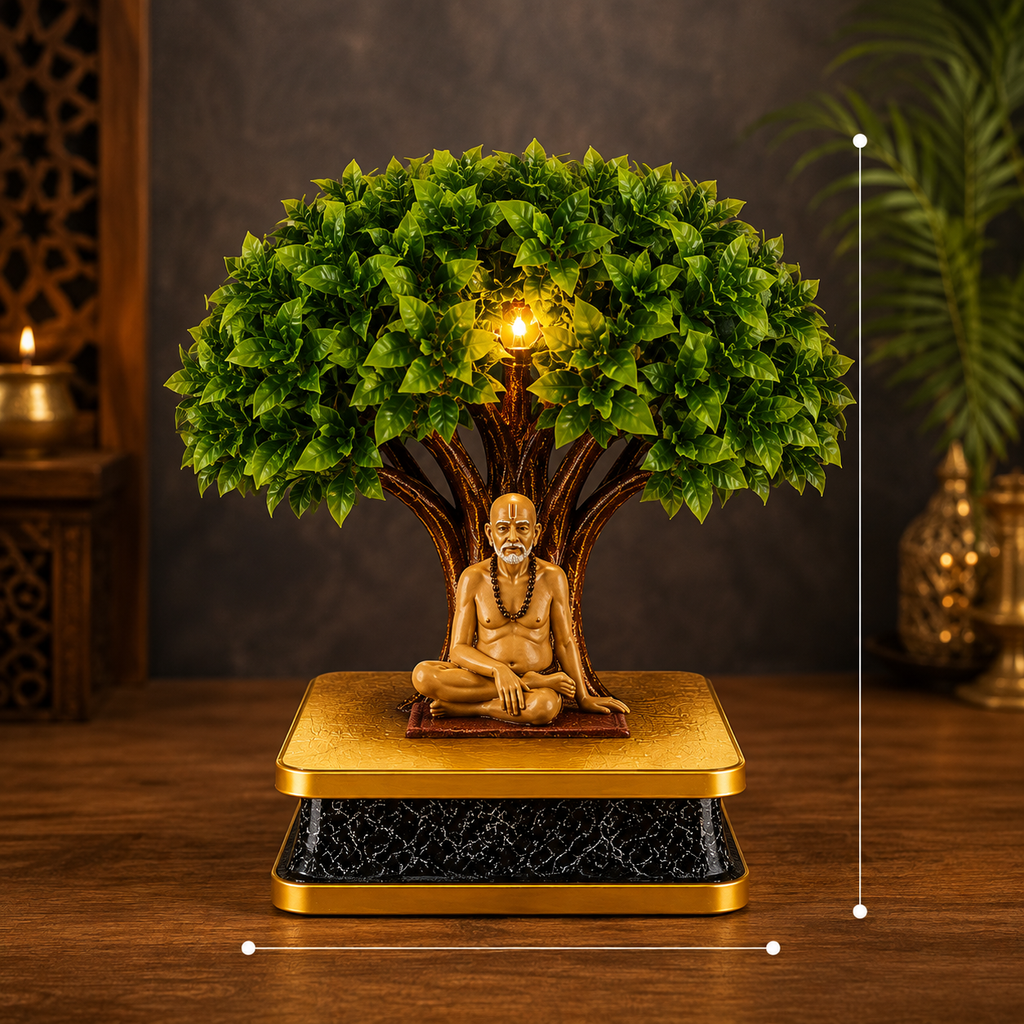 Illuminate Your Space with Our 13 Inch LED Swami Samarth Tree