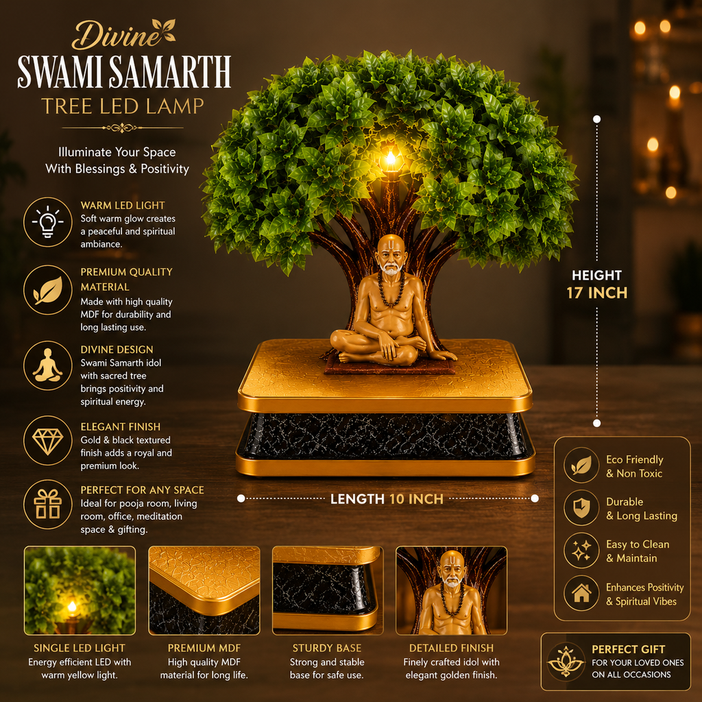 17 Inch LED TREE WITH SWAMI SAMARTH MURTI