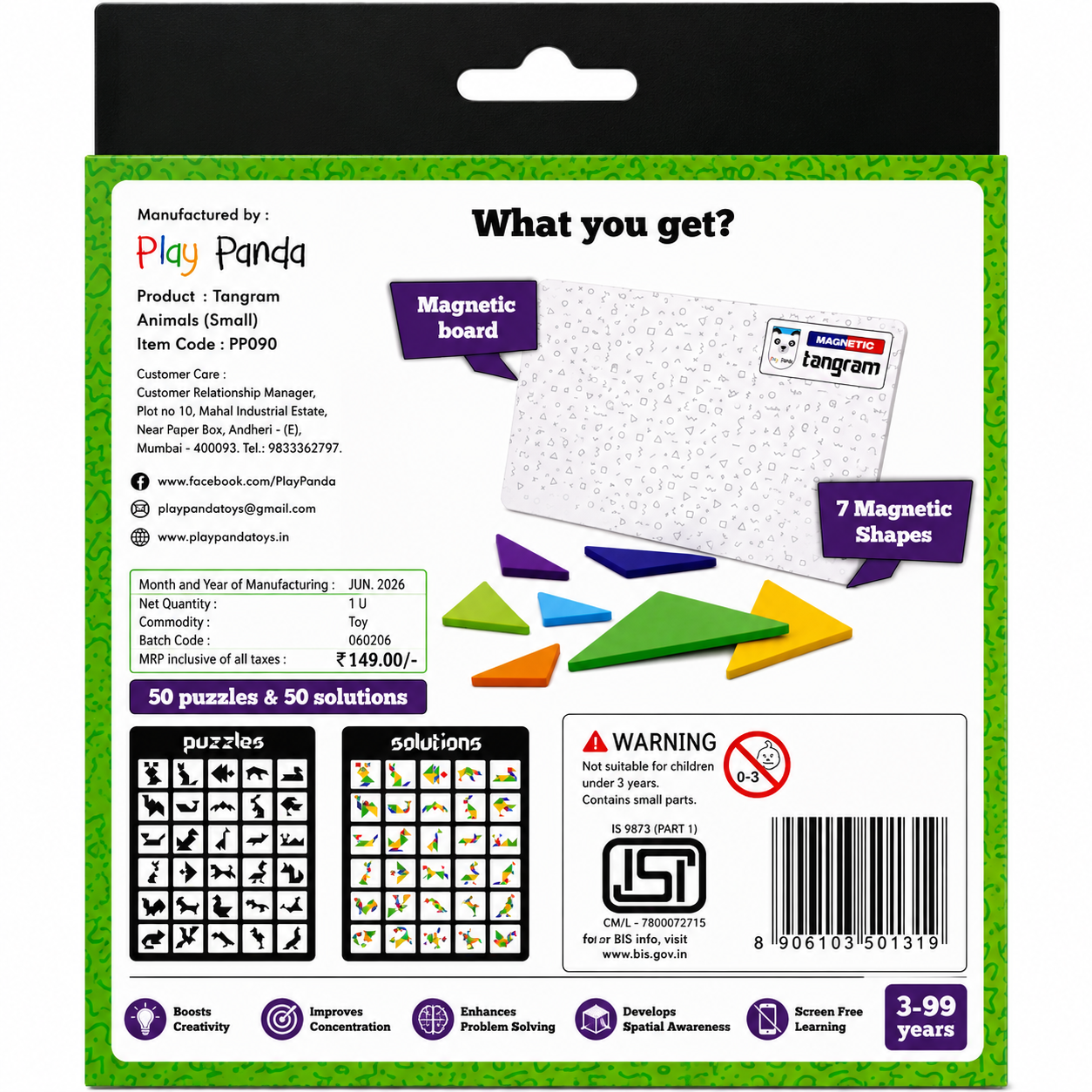 Tangram Puzzle Educational Toy - Unlock Creativity and Critical Thinking for Kids 3+