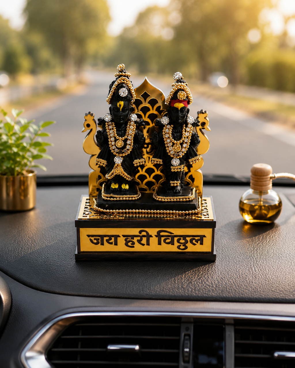 Elevate Your Spiritual Space with the Vitthal Rukmini Wooden Temple