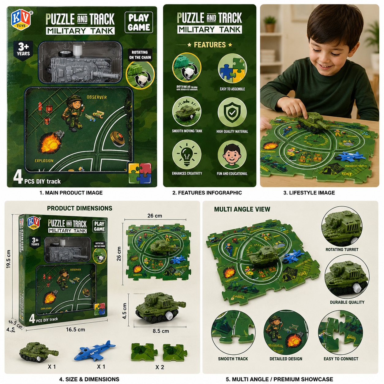 Military Tank Puzzle Game for Kids - 2-in-1 Fun & Adventure