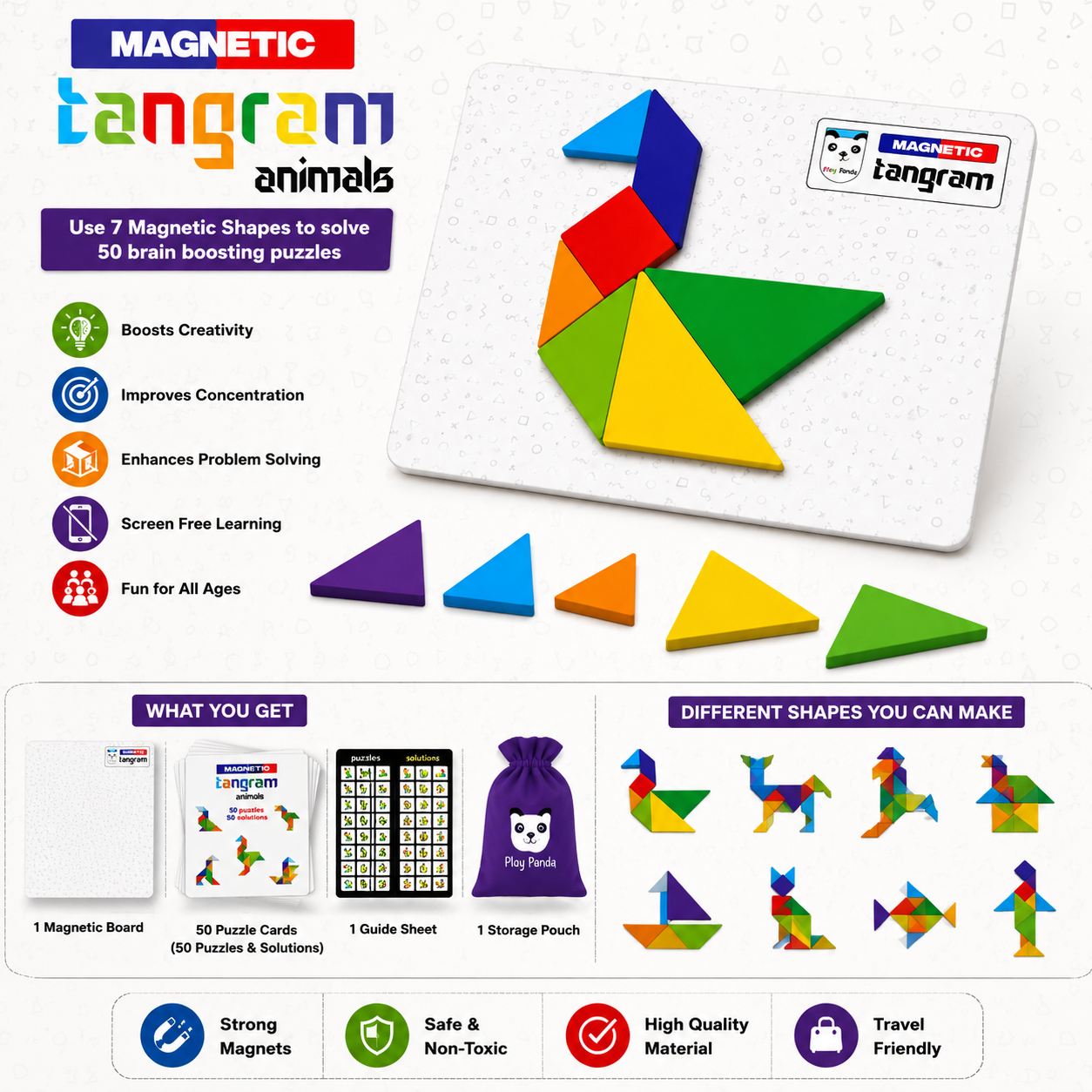 Tangram Puzzle Educational Toy - Unlock Creativity and Critical Thinking for Kids 3+