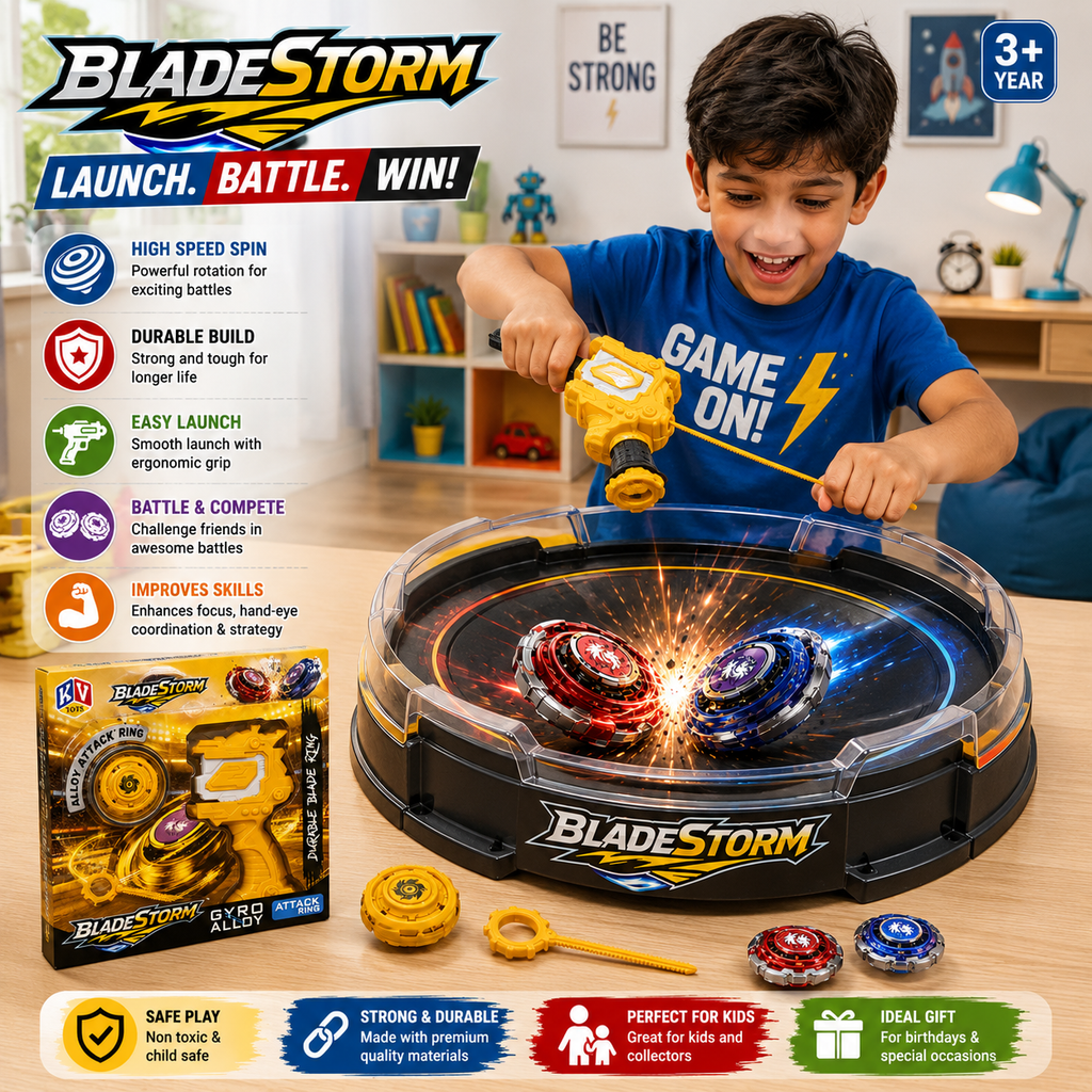 Unleash Thrilling Adventures with the BladeStorm Gyro Attack Ring Launcher Toy for Kids 3+