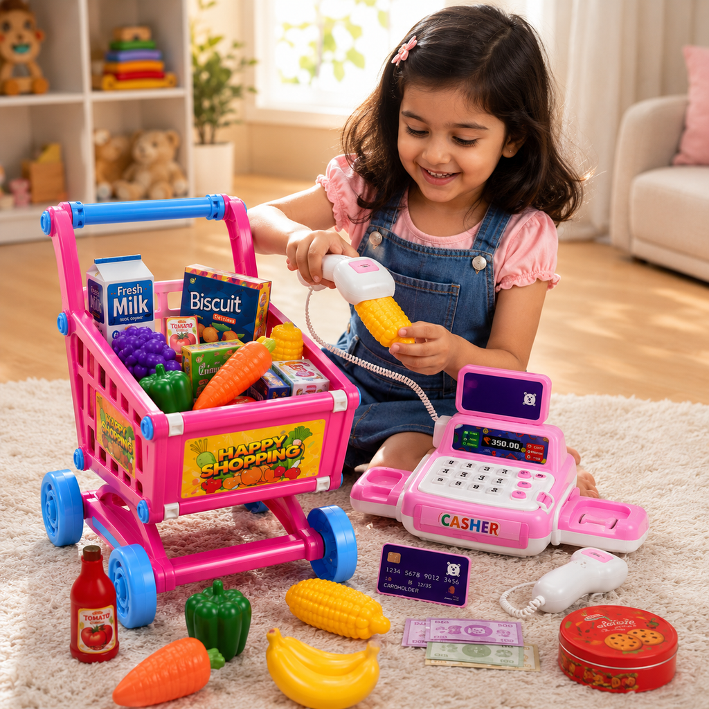 Kids Shopping Cart Toy Set | Engage Their Imagination with a Fun Supermarket Experience