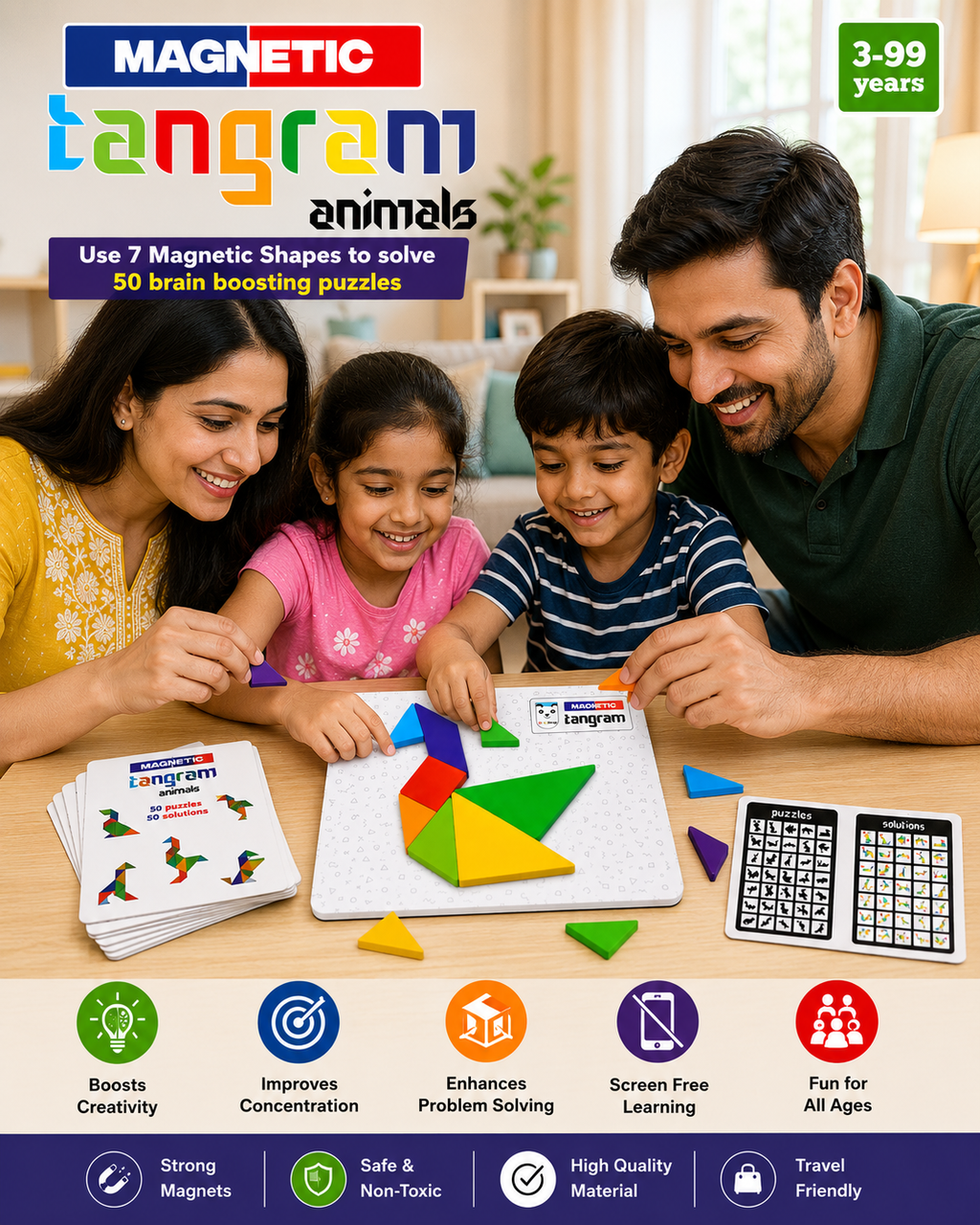 Tangram Puzzle Educational Toy - Unlock Creativity and Critical Thinking for Kids 3+