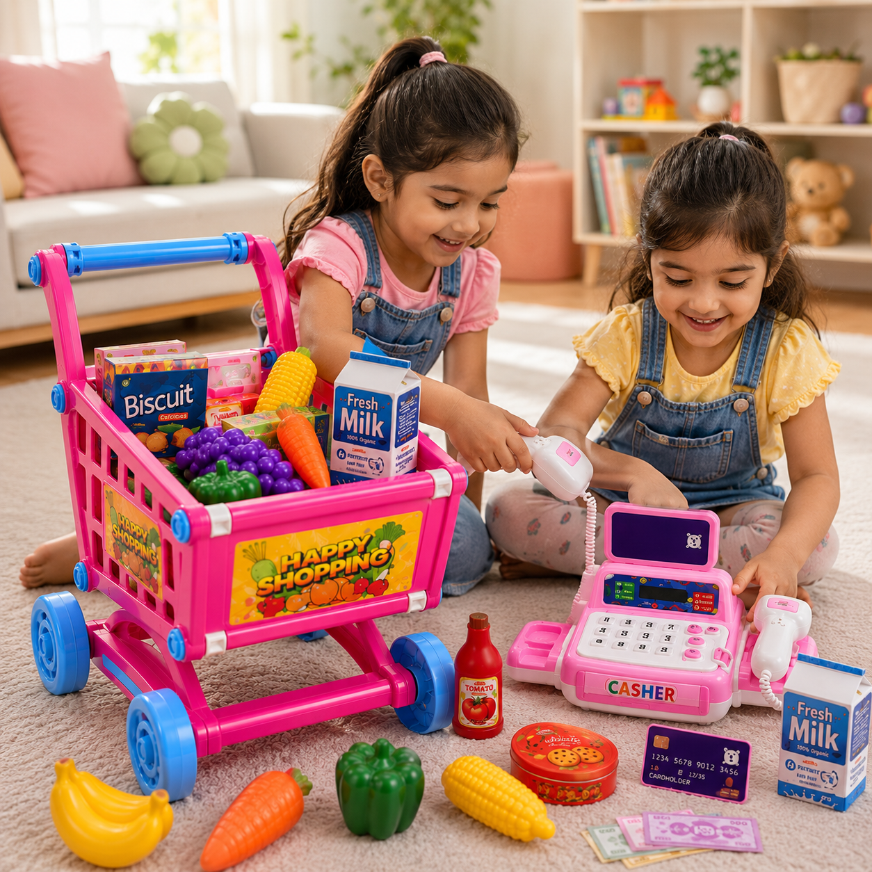 Kids Shopping Cart Toy Set | Engage Their Imagination with a Fun Supermarket Experience
