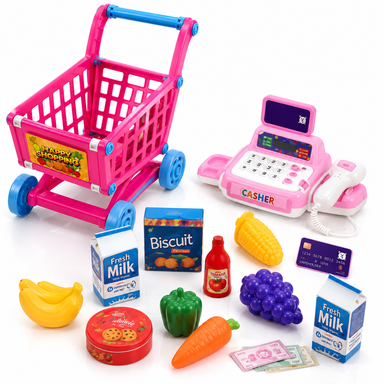 Kids Shopping Cart Toy Set | Engage Their Imagination with a Fun Supermarket Experience