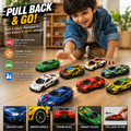 Die-Cast Pull Back Racing Car Toy for Kids | Friction Powered Sports Car | Metal Mini Vehicle | 3+ Years