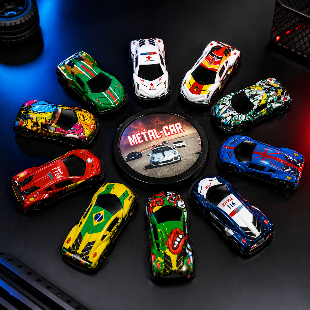 Die-Cast Pull Back Racing Car Toy for Kids | Friction Powered Sports Car | Metal Mini Vehicle | 3+ Years